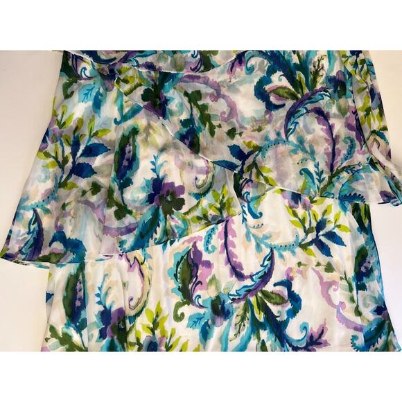 Lauren Ralph Lauren Marcellus One Shoulder Floral Georgette Gown Size 16 NWT - Picture 6 of 11